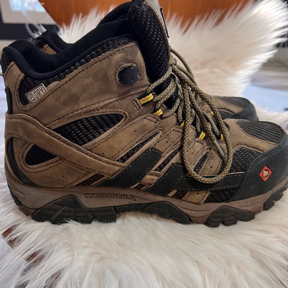 Merrell Men's Brown steel toe work Boots F2413-11 size 9 - Picture 8 of 9